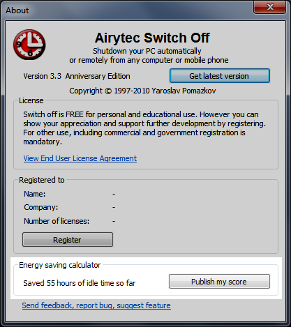 Power saving calculator