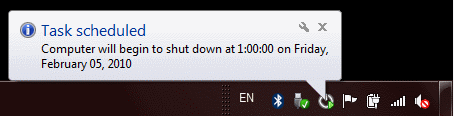 Auto shudown at specified time